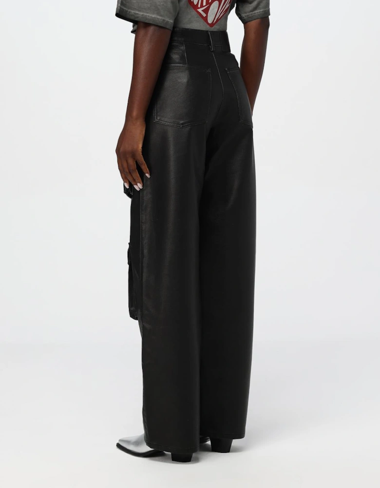 Leather Cargo Pants with Pockets