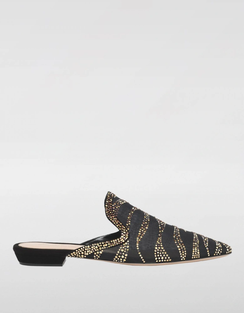 CrystalEmbellished Zebra Mules