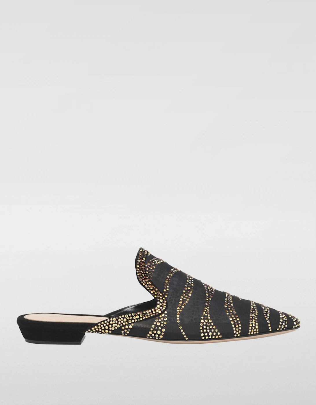 CrystalEmbellished Zebra Mules, 5 of 4