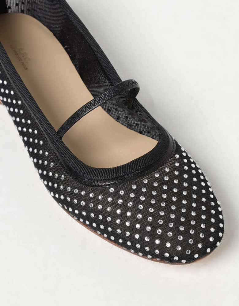 Emilie Embellished Mesh Ballerinas