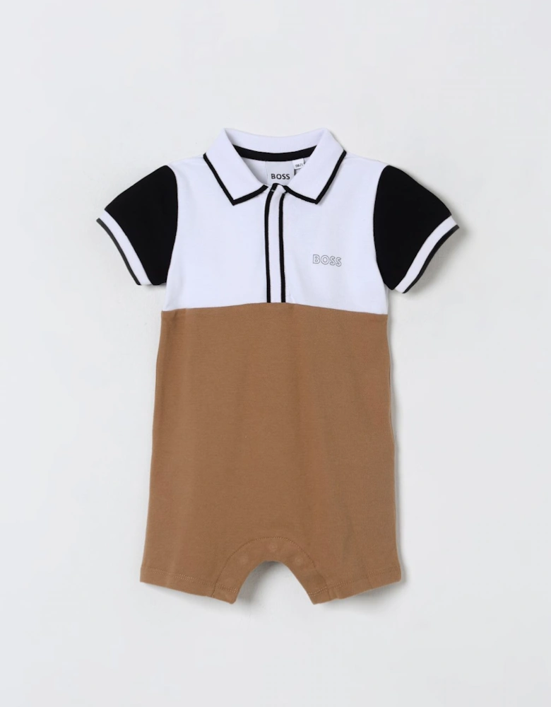 Baby Polo Romper Colorblocked