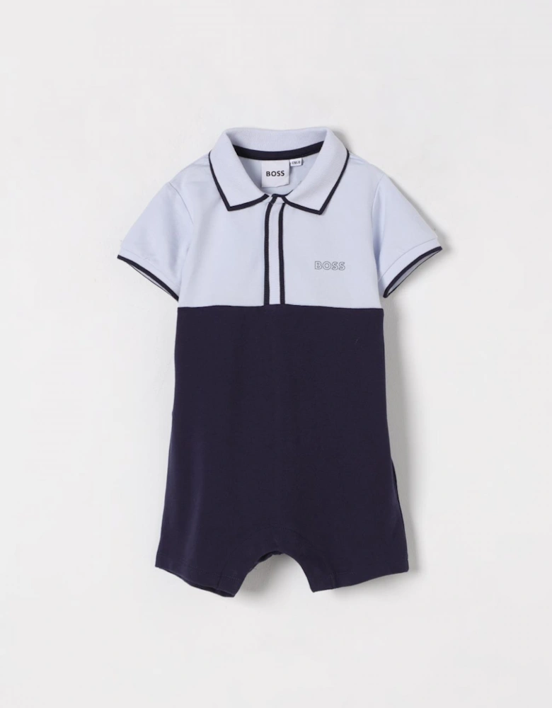 Baby Polo Romper Colorblocked
