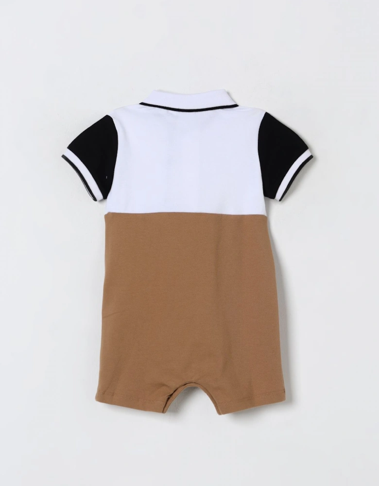 Baby Polo Romper Colorblocked