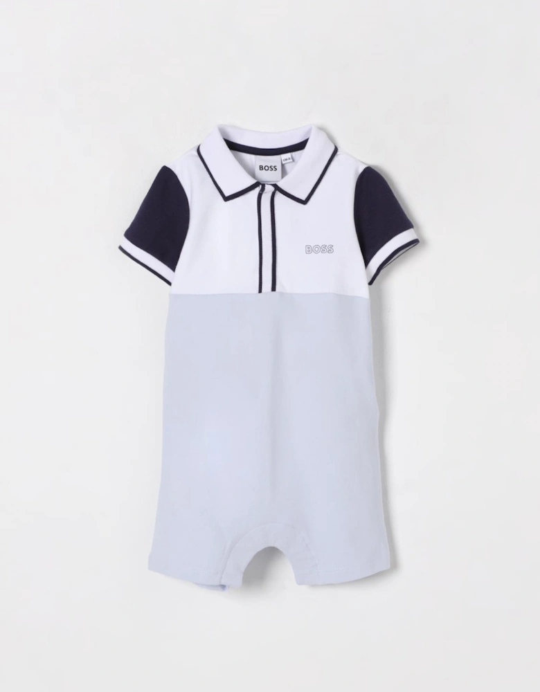 Baby Polo Romper Colorblocked