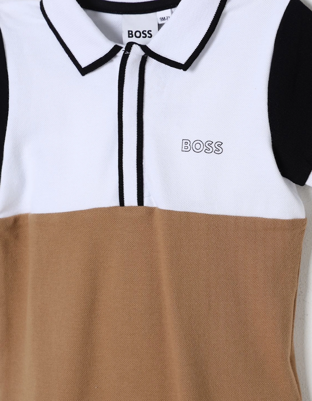Baby Polo Romper Colorblocked