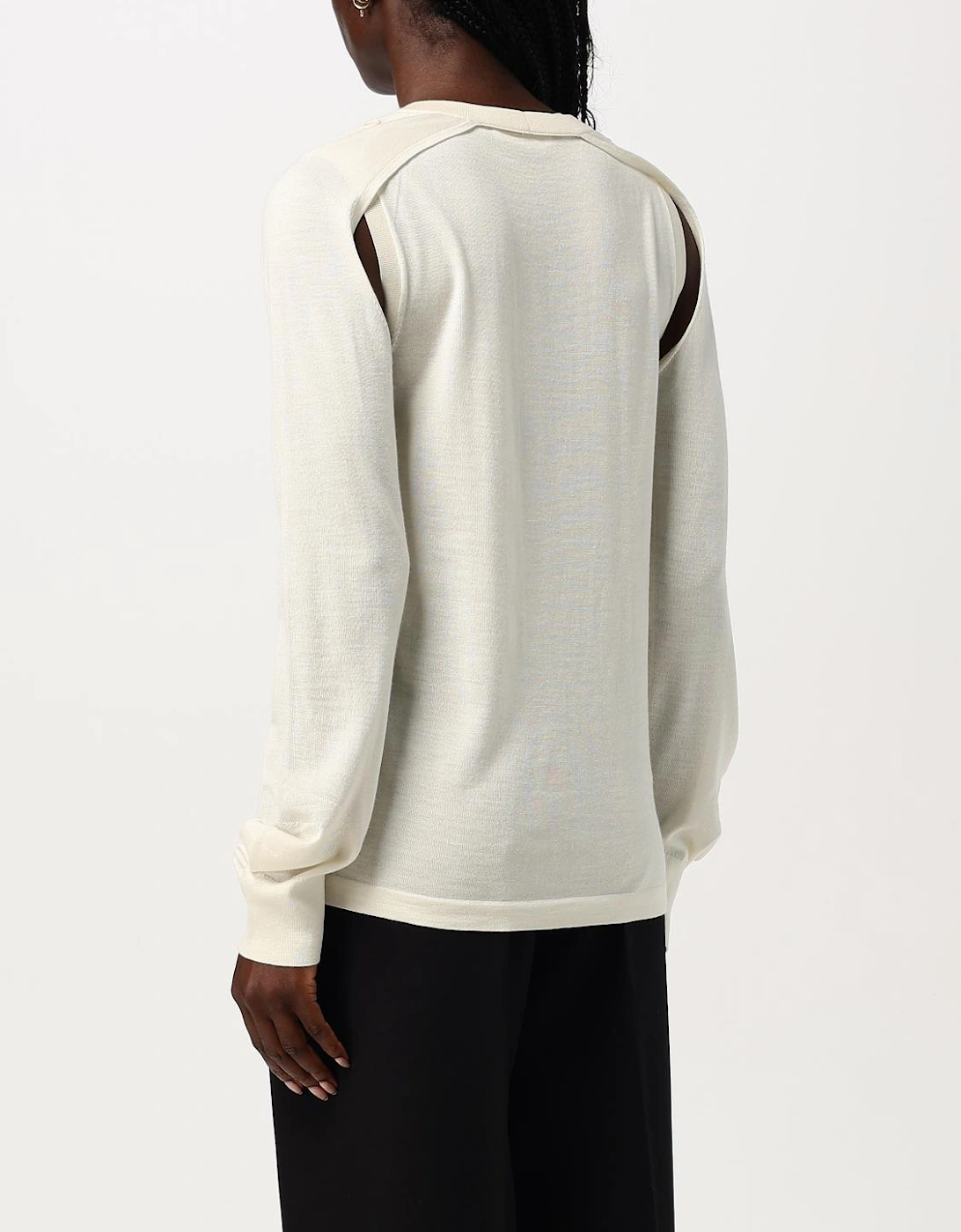 Merino Wool Crew Neck Knit Sweater