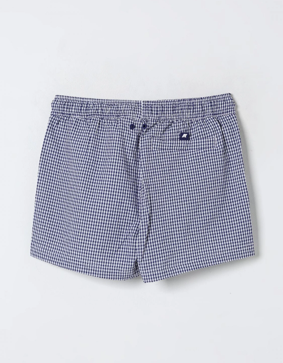 Gingham Swim Trunks QuickDrying