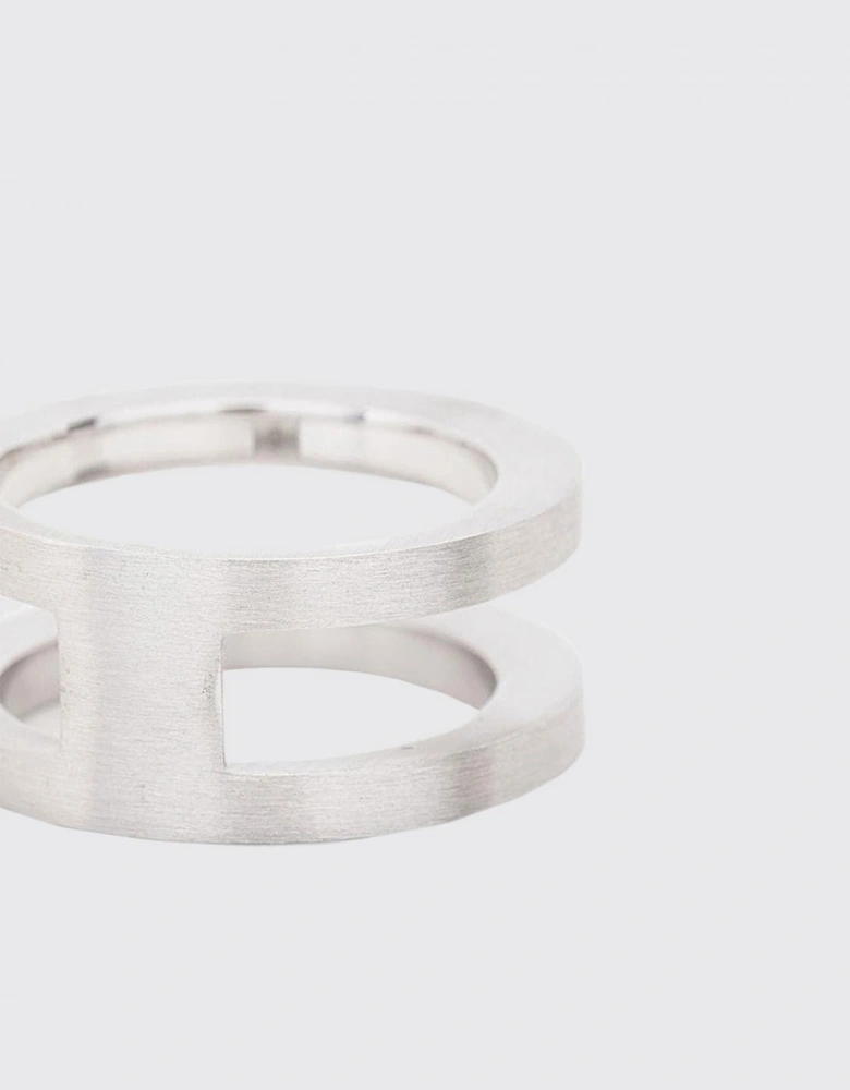 Double Ring Silver Minimalist