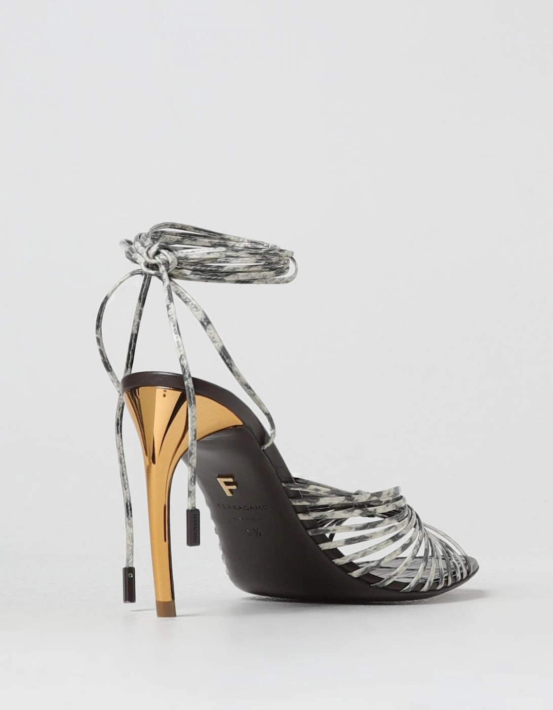 LaceUp Knotted Stiletto Sandals