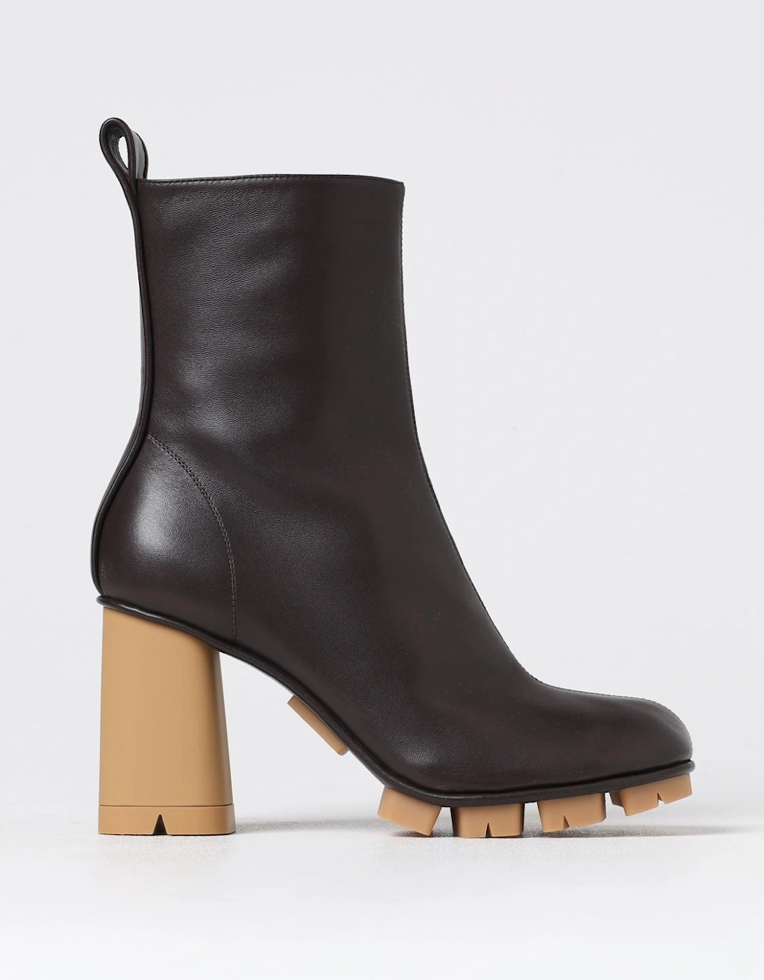 Sculptural Heel Leather Ankle Boots, 5 of 4