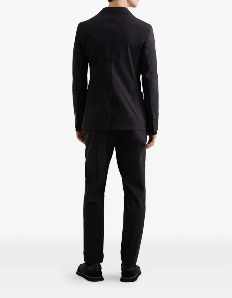 Contrast Trim LS Shirt Black