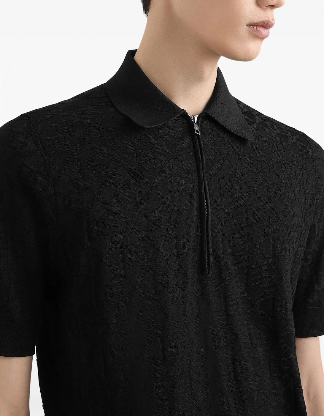 Knitted Polo Shirt Black