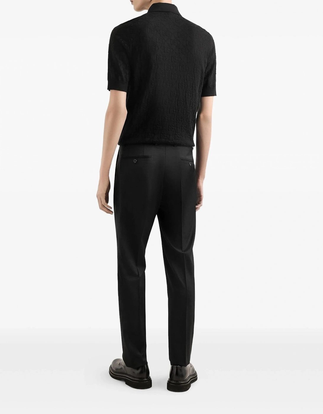Knitted Polo Shirt Black