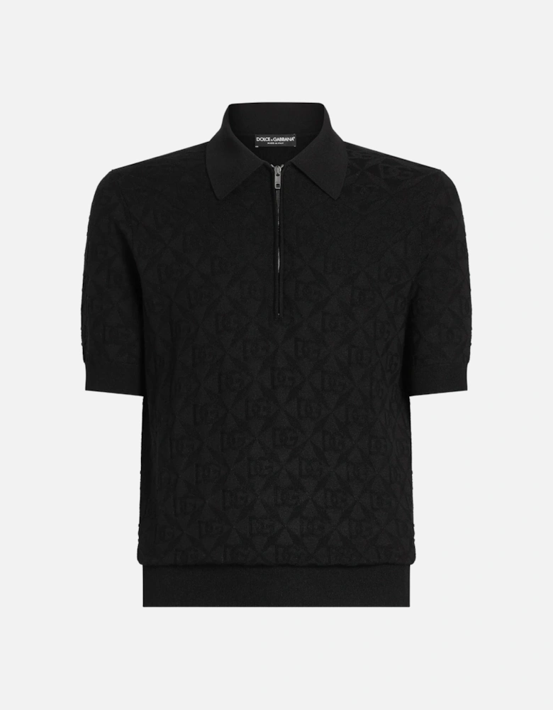 Knitted Polo Shirt Black