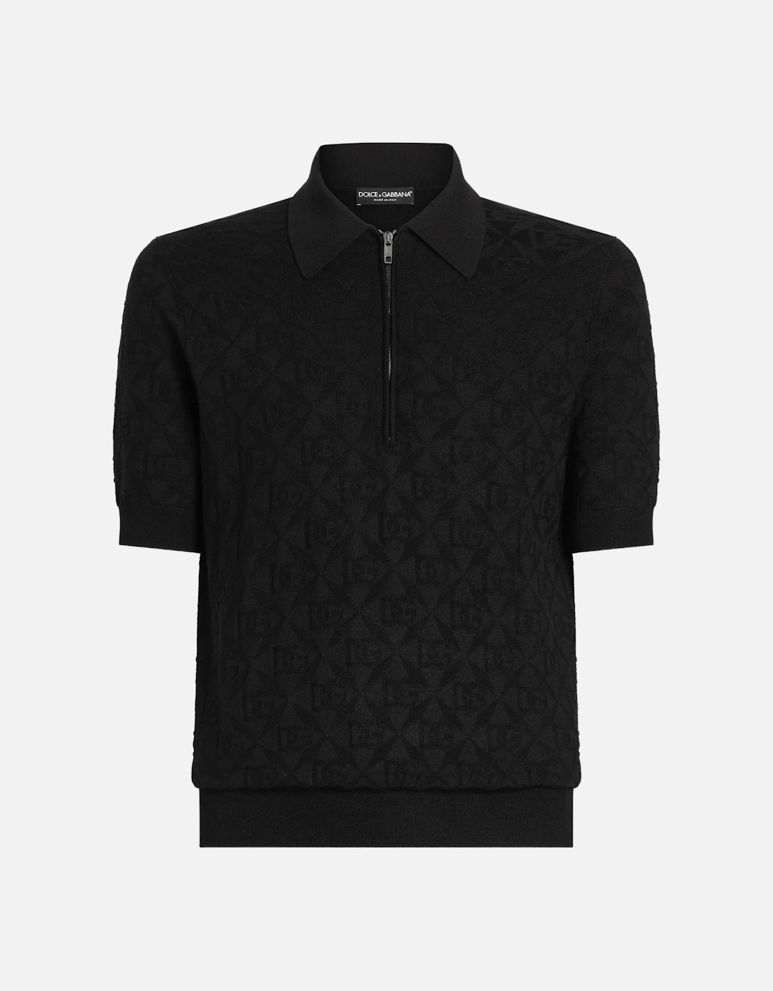 Knitted Polo Shirt Black, 6 of 5