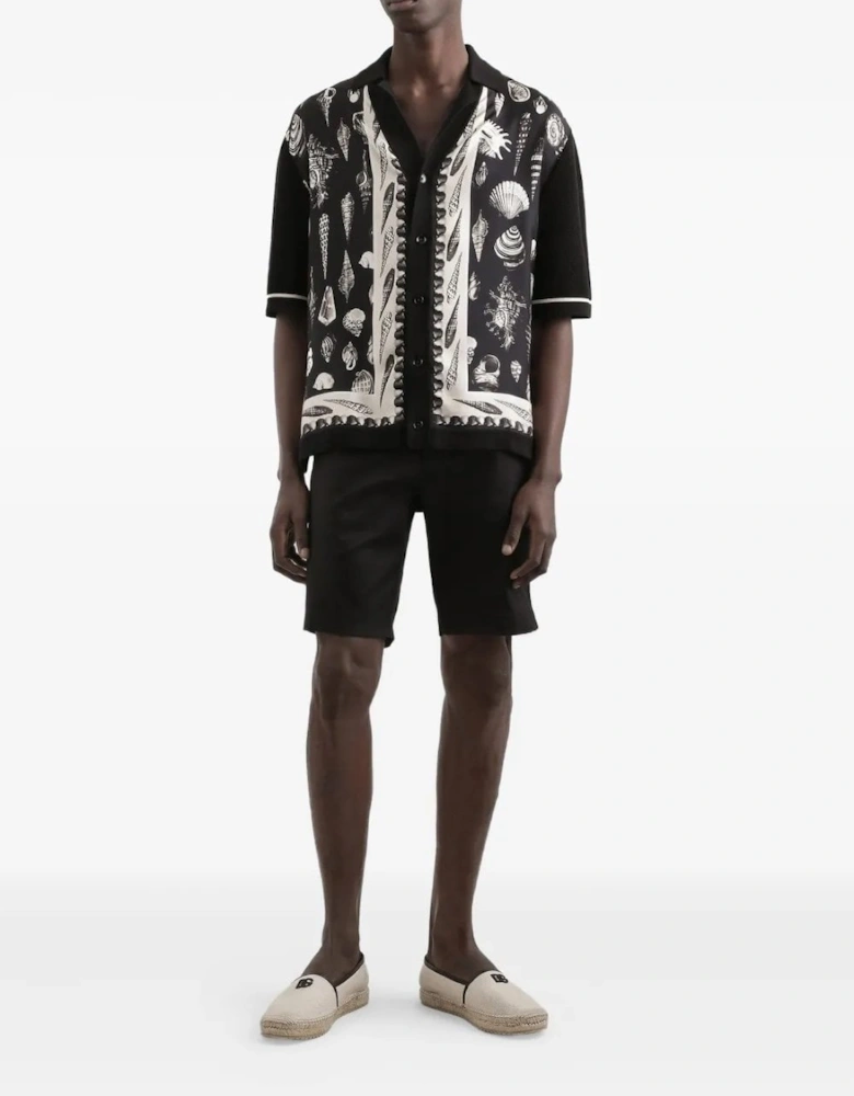 Cotton Slim Fit Shorts Black