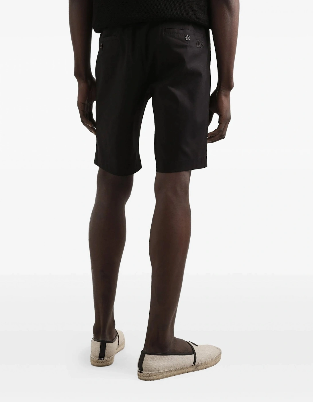 Cotton Slim Fit Shorts Black