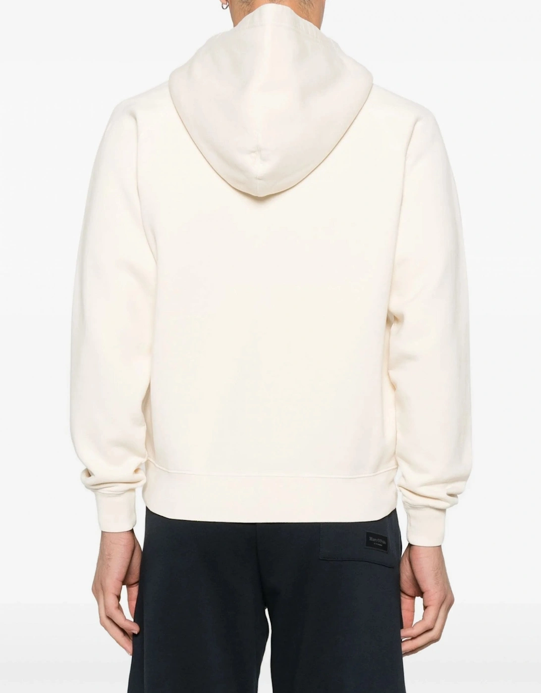 Cotton Zip Hooded Top Beige