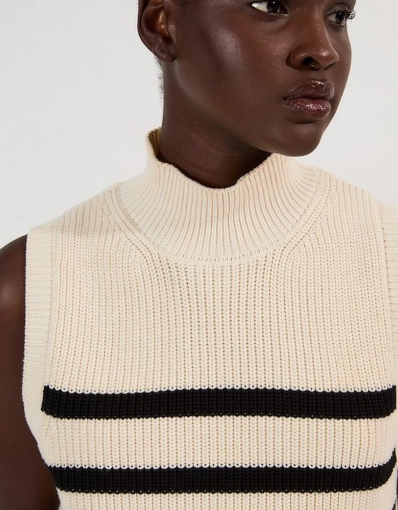 Ribbed Cotton Knitted Tank
