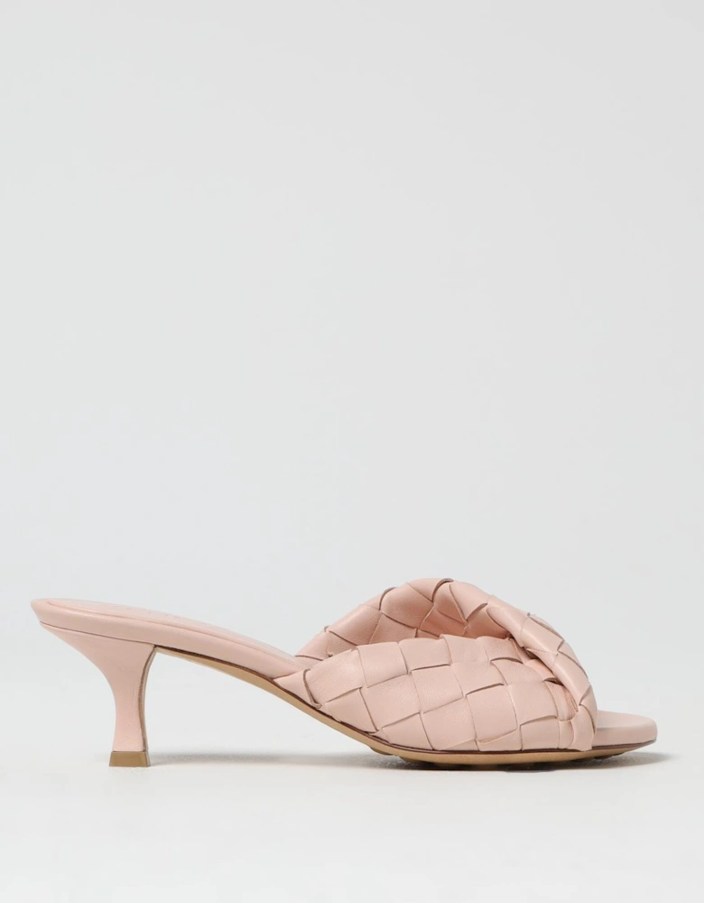 Knotted Leather Mules Intrecciato Weave