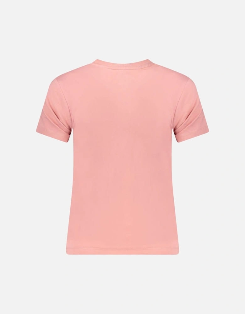 Slim Fit Organic Cotton Crew Neck T-Shirt with Logo Print