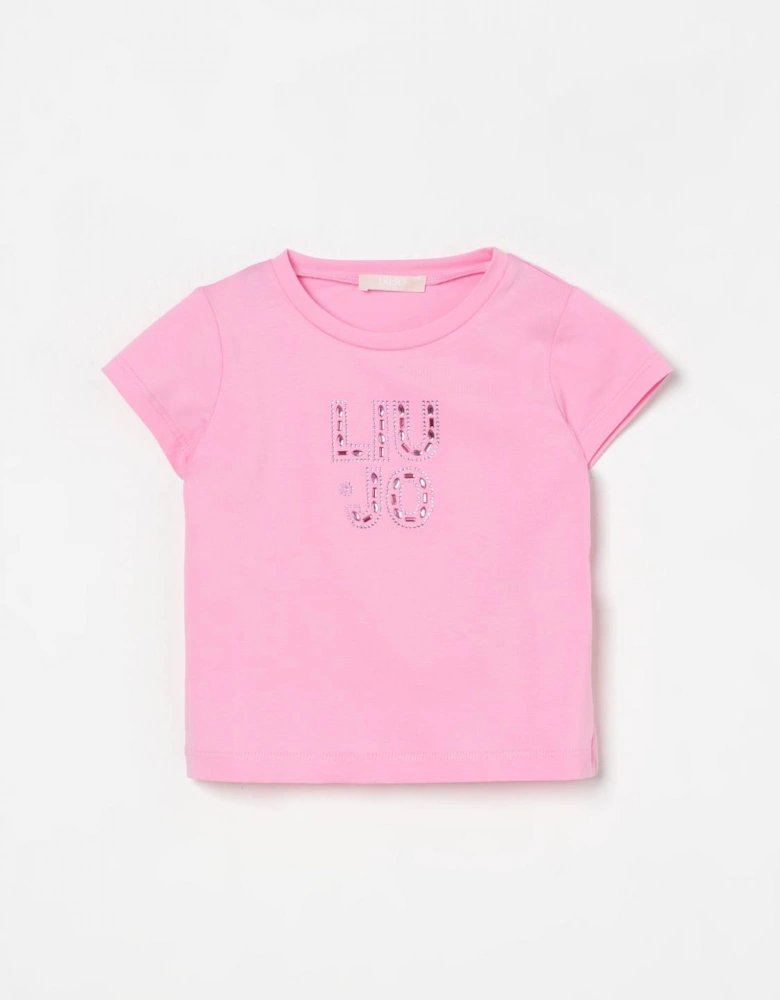 Girls Embellished Short Sleeve Top