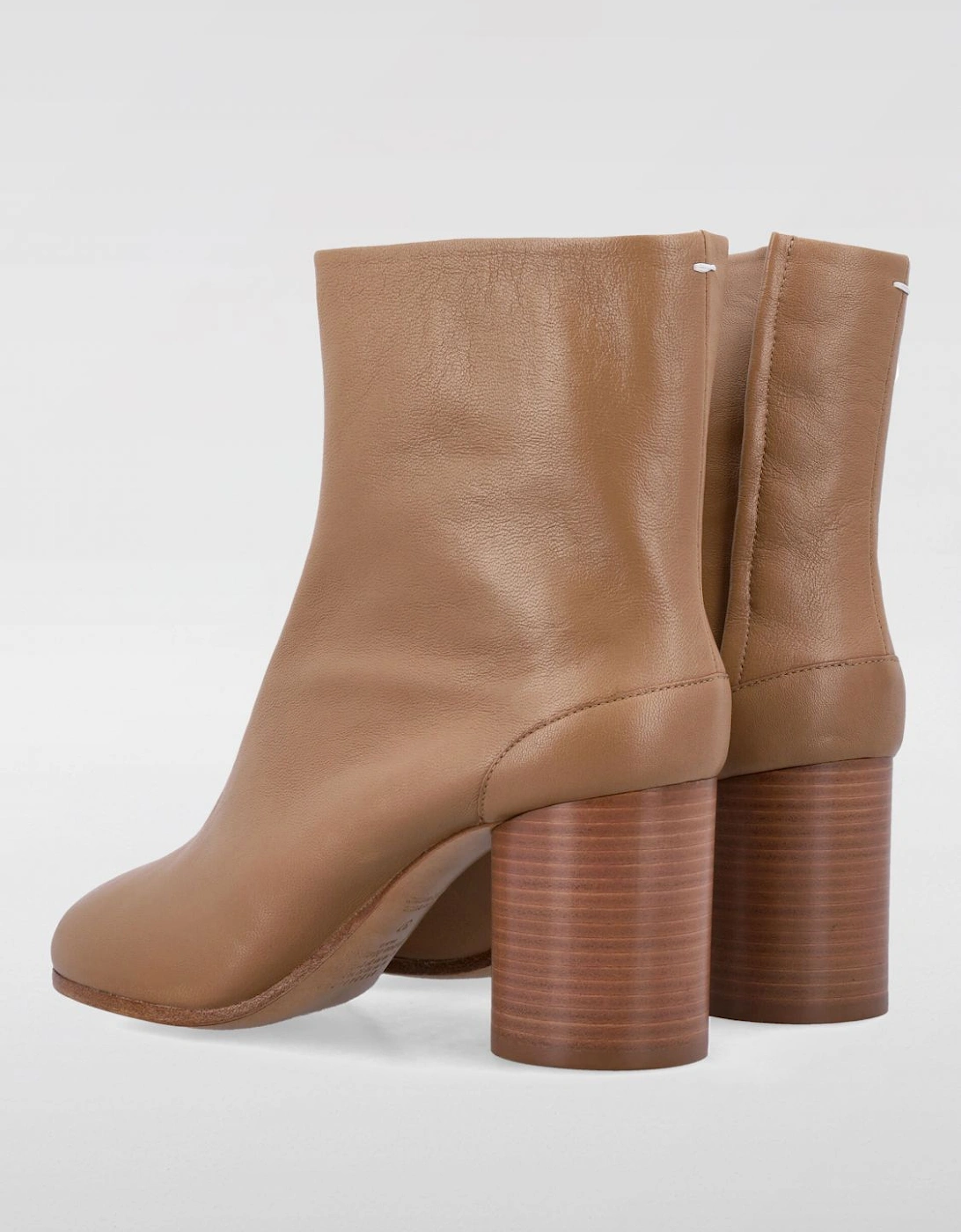 Tabi Leather Ankle Boots Block Heel