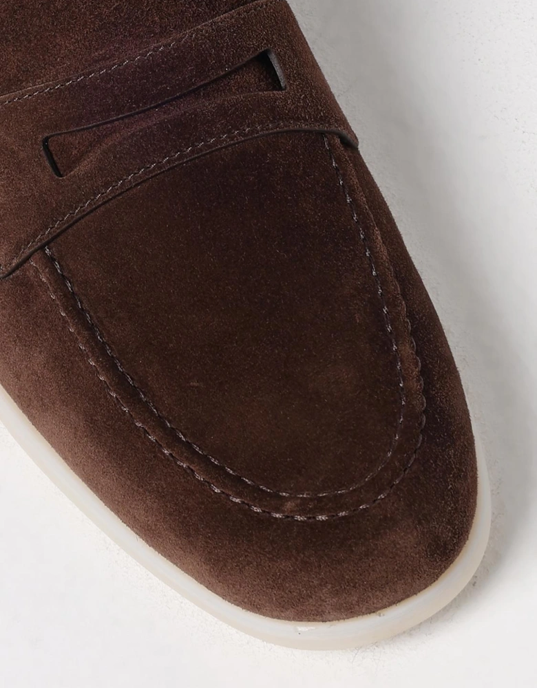 Suede Penny Loafers Casual Style