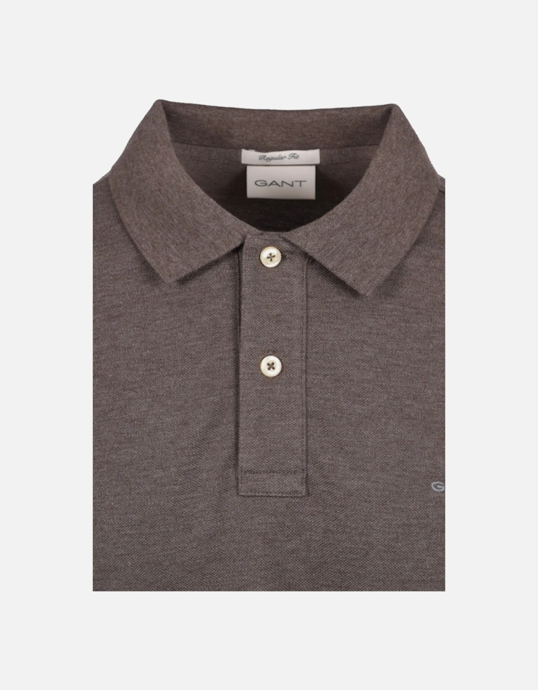 Reg Shield SS Pique Polo Shirt Seawood Melange