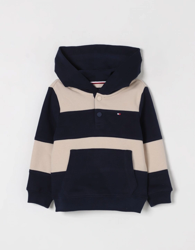 Striped Hoodie Kangaroo Pocket