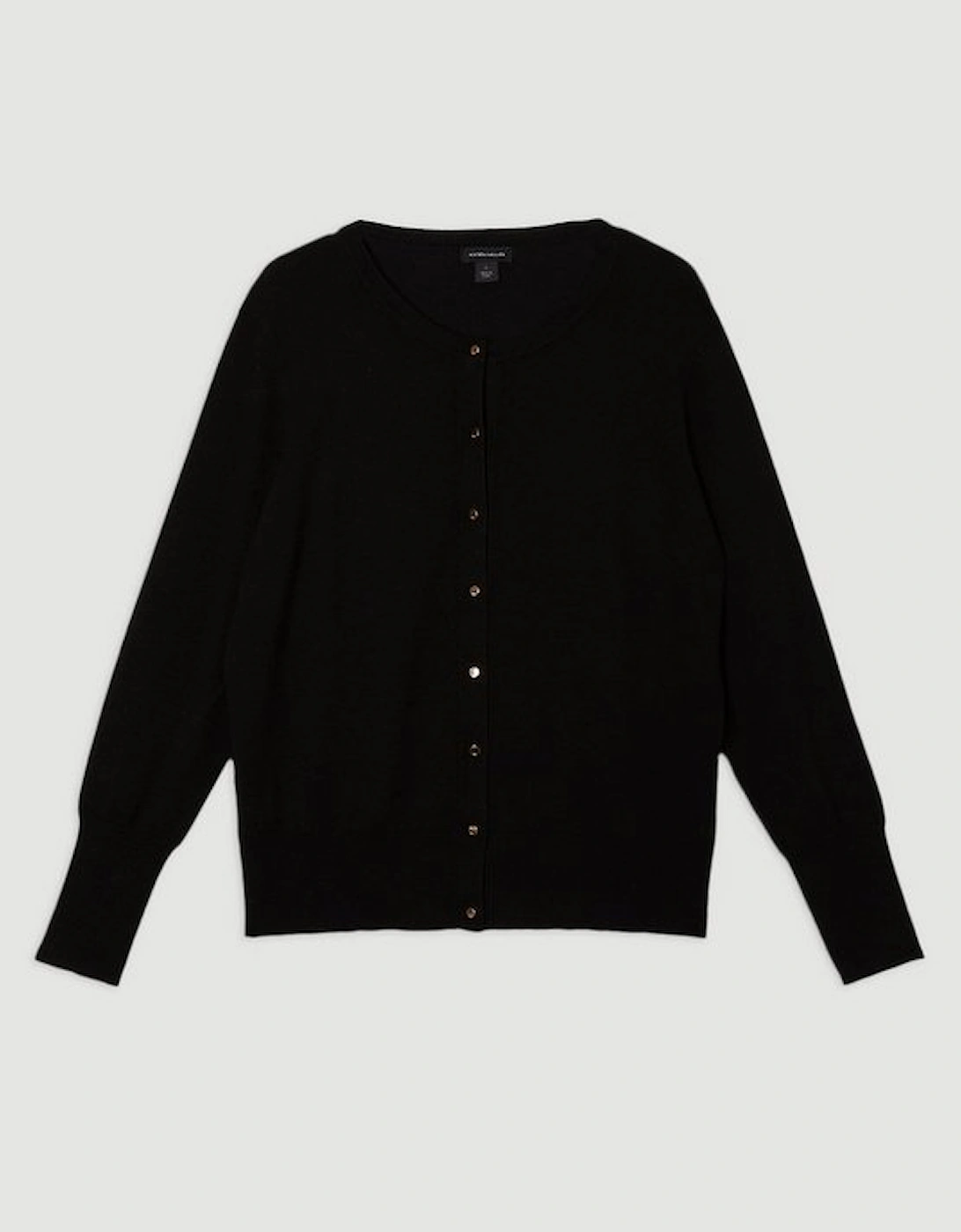 Plus Size Viscose Blend Popper Knitted Cardigan