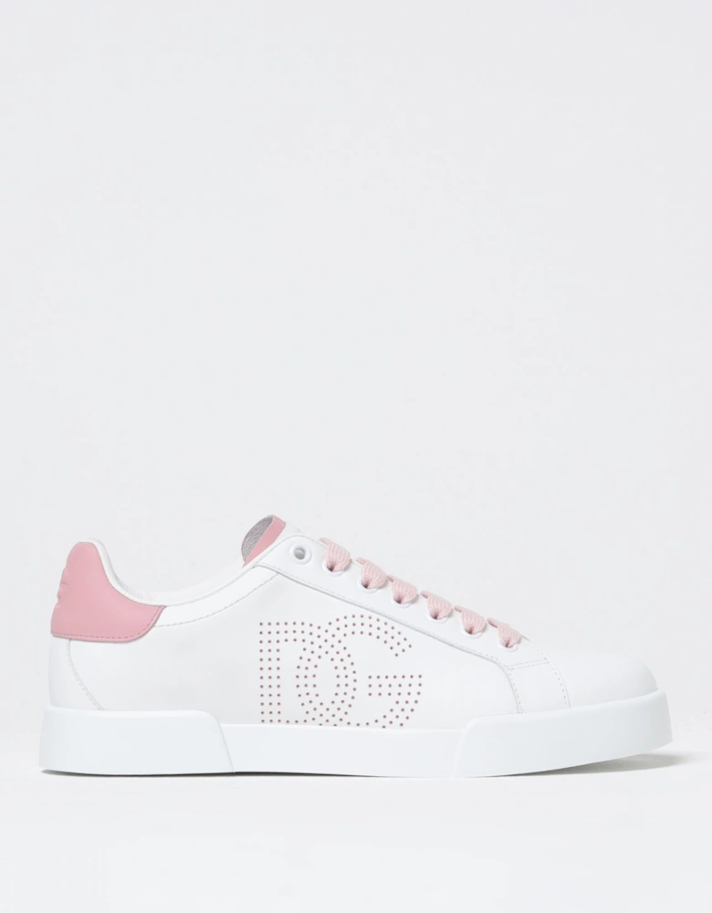 Leather Sneakers Studded Logo