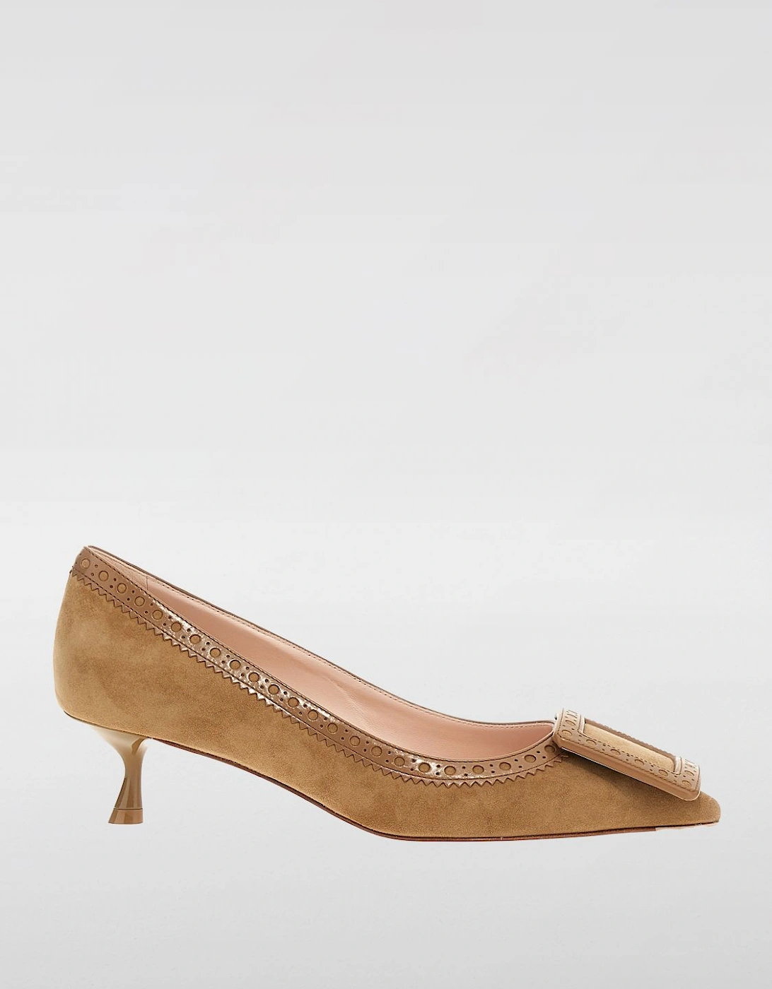 Belle Vivier Suede Pumps Kitten Heel, 5 of 4