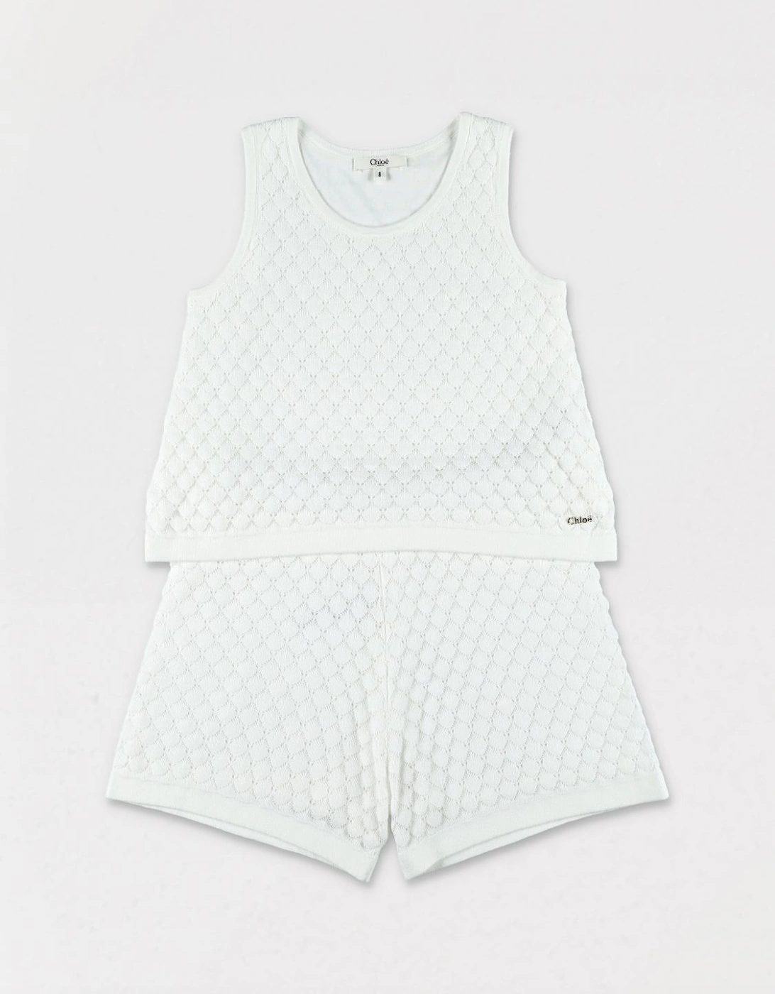 Knit Tank Top Textured Diamond Pattern