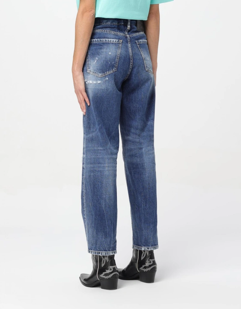 Distressed Denim Jeans Ripped