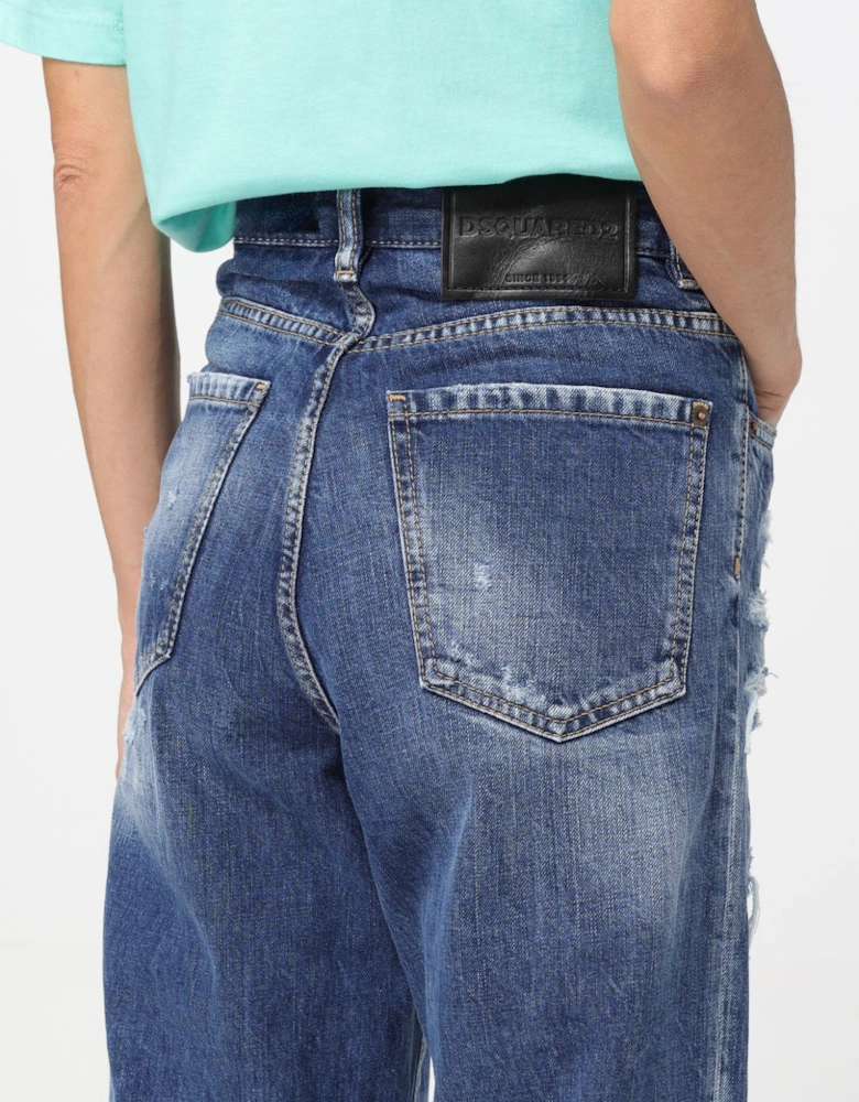 Distressed Denim Jeans Ripped