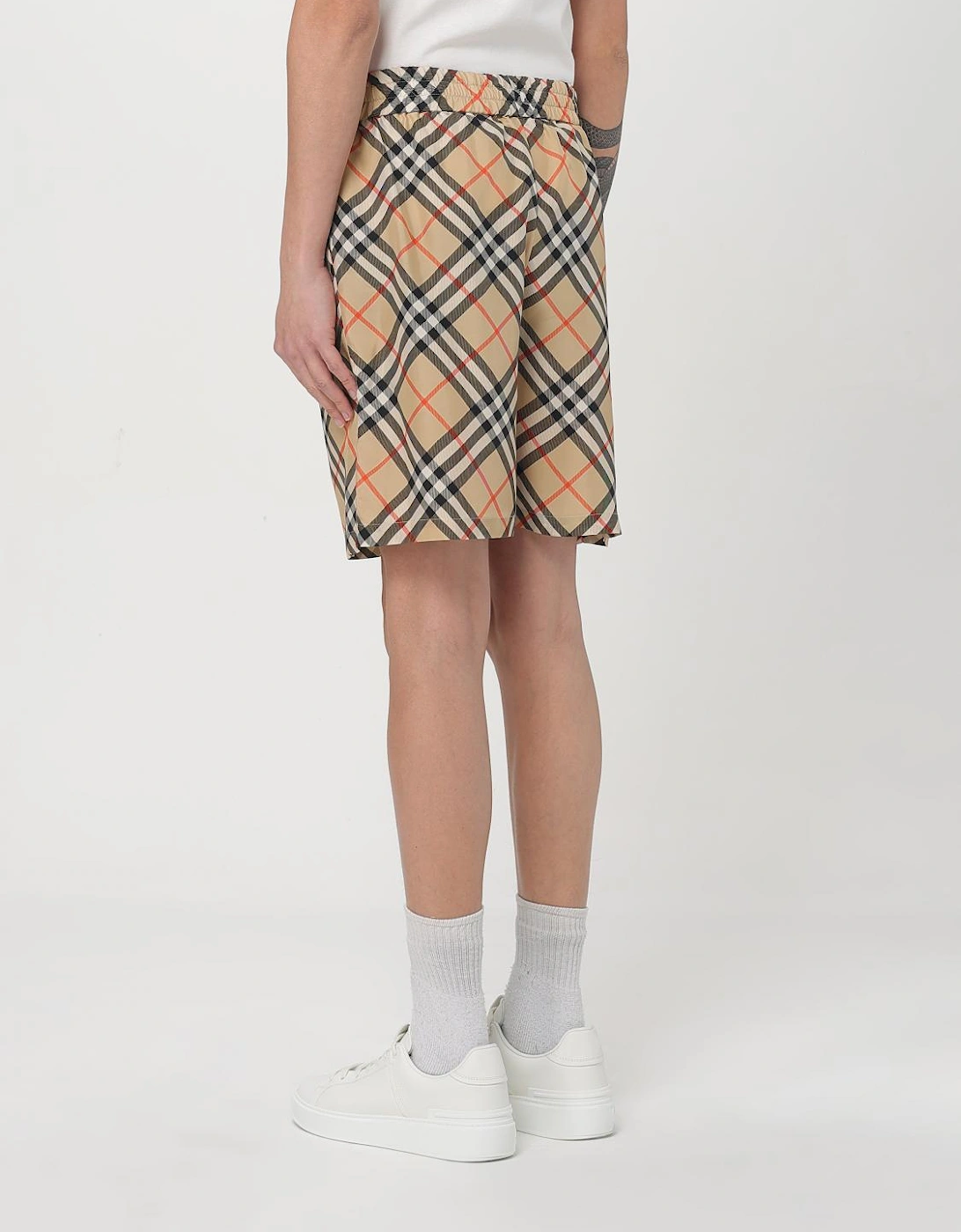 Check Pattern Silk Shorts