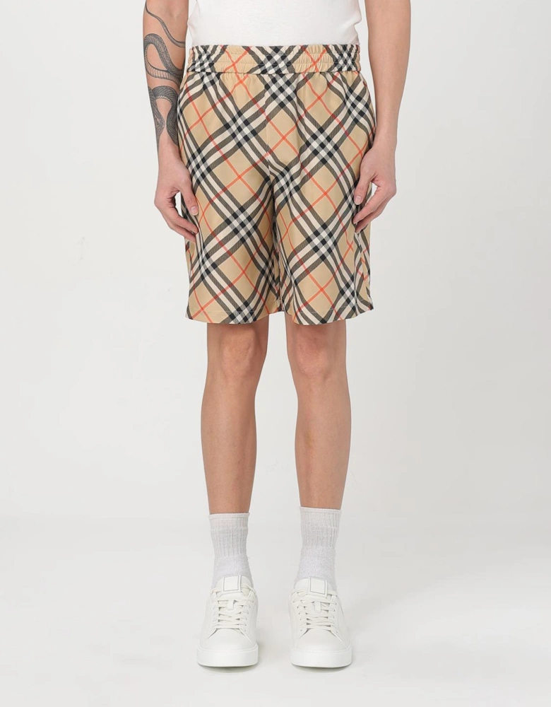 Check Pattern Silk Shorts