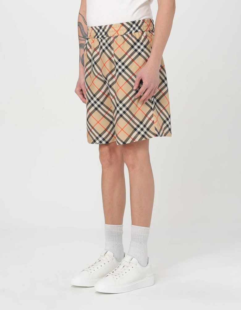 Check Pattern Silk Shorts