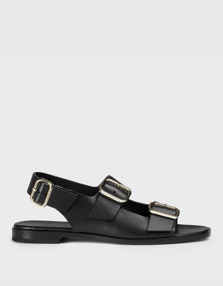 Leather Buckle Sandals