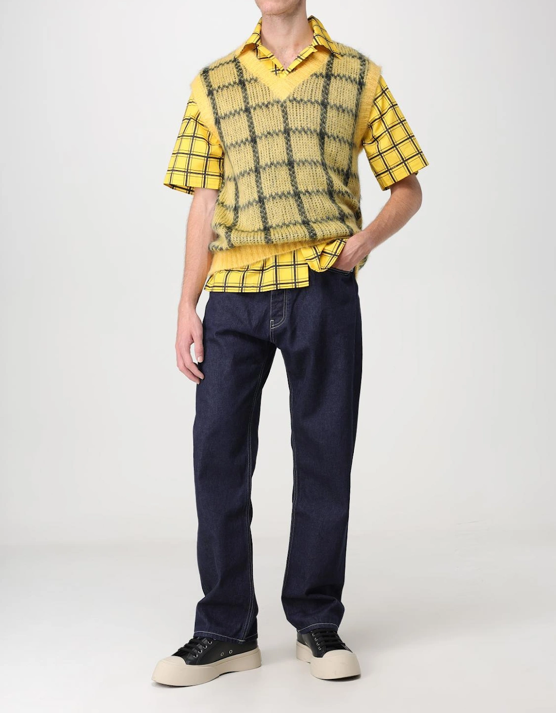 Mohair Knit Sweater Vest