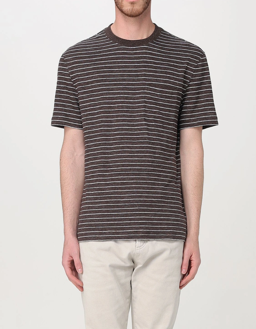 Striped LinenBlend Crew Neck TShirt, 7 of 6