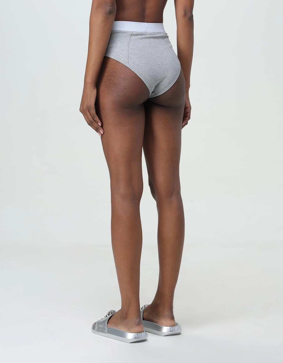 High Waist Ribbed Cotton Briefs