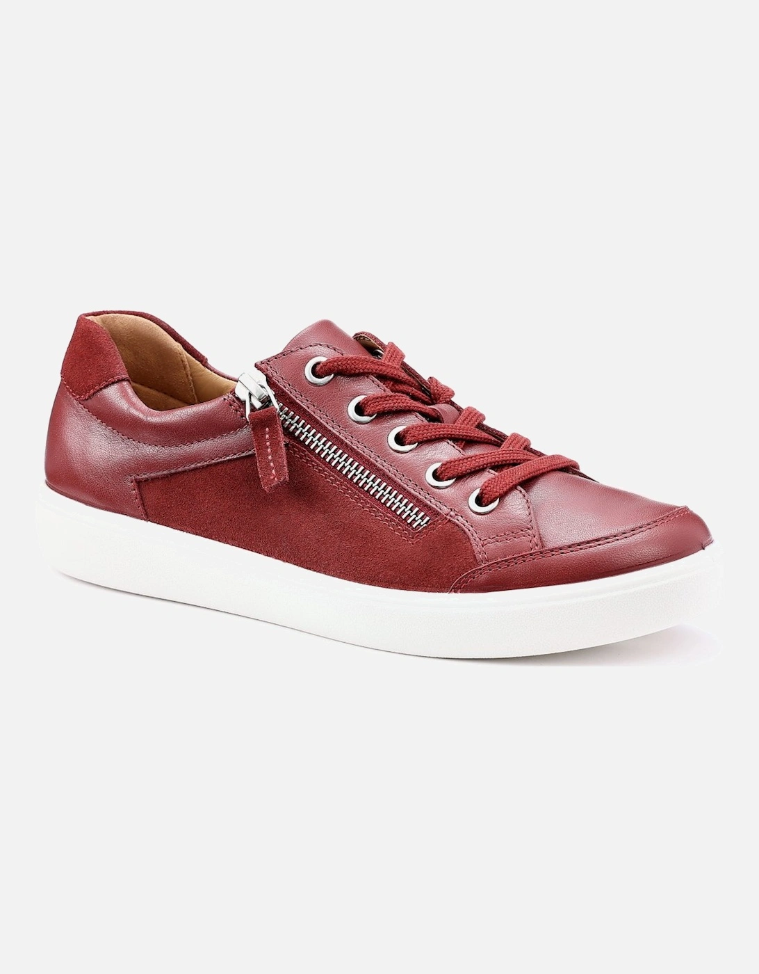 Hotter Women's Chase II Womens Extra Wide Fit Trainers - Red - Size: 7