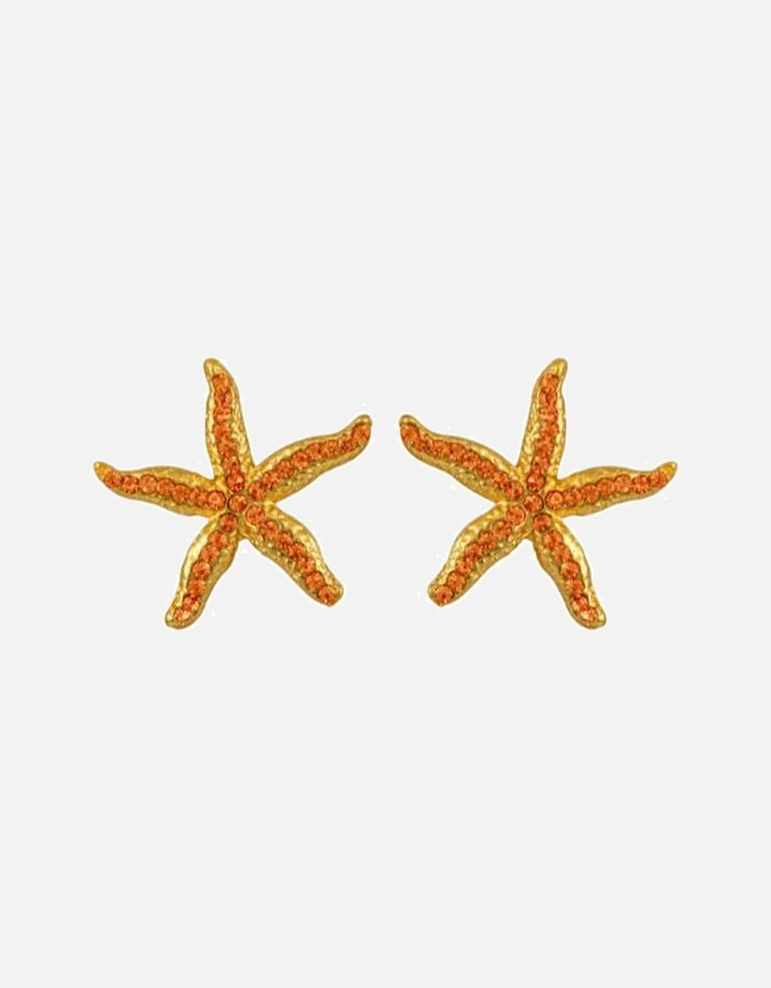 Marina's Golden Starfish Crystal Earrings Daphne x Oceanus, 2 of 1