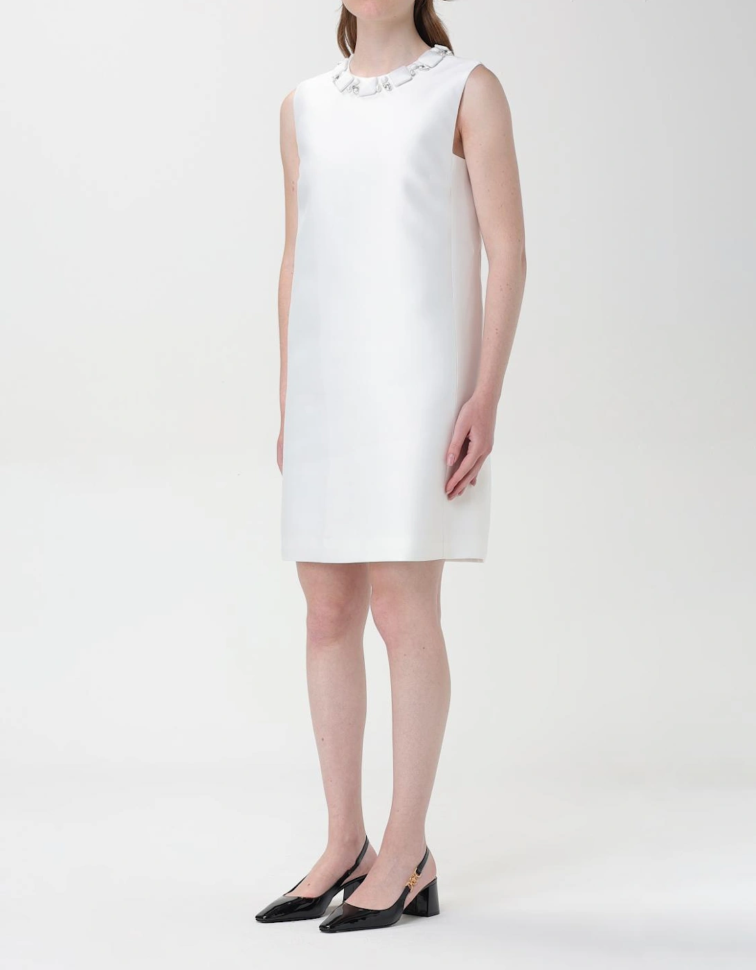 Embellished Neckline ALine Dress