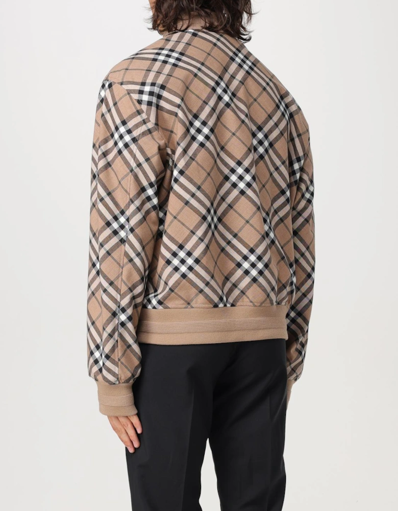 Check Plaid Bomber Jacket