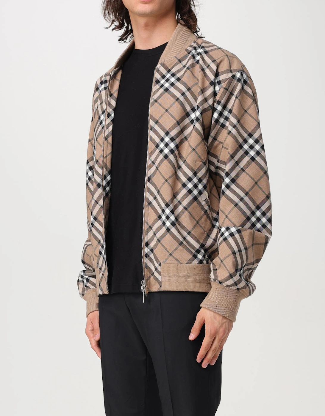 Check Plaid Bomber Jacket