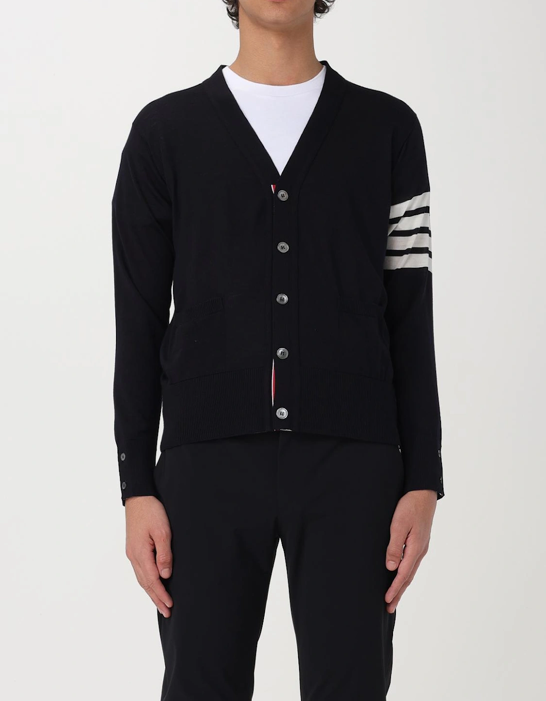 Four Stripe Cardigan Sweater