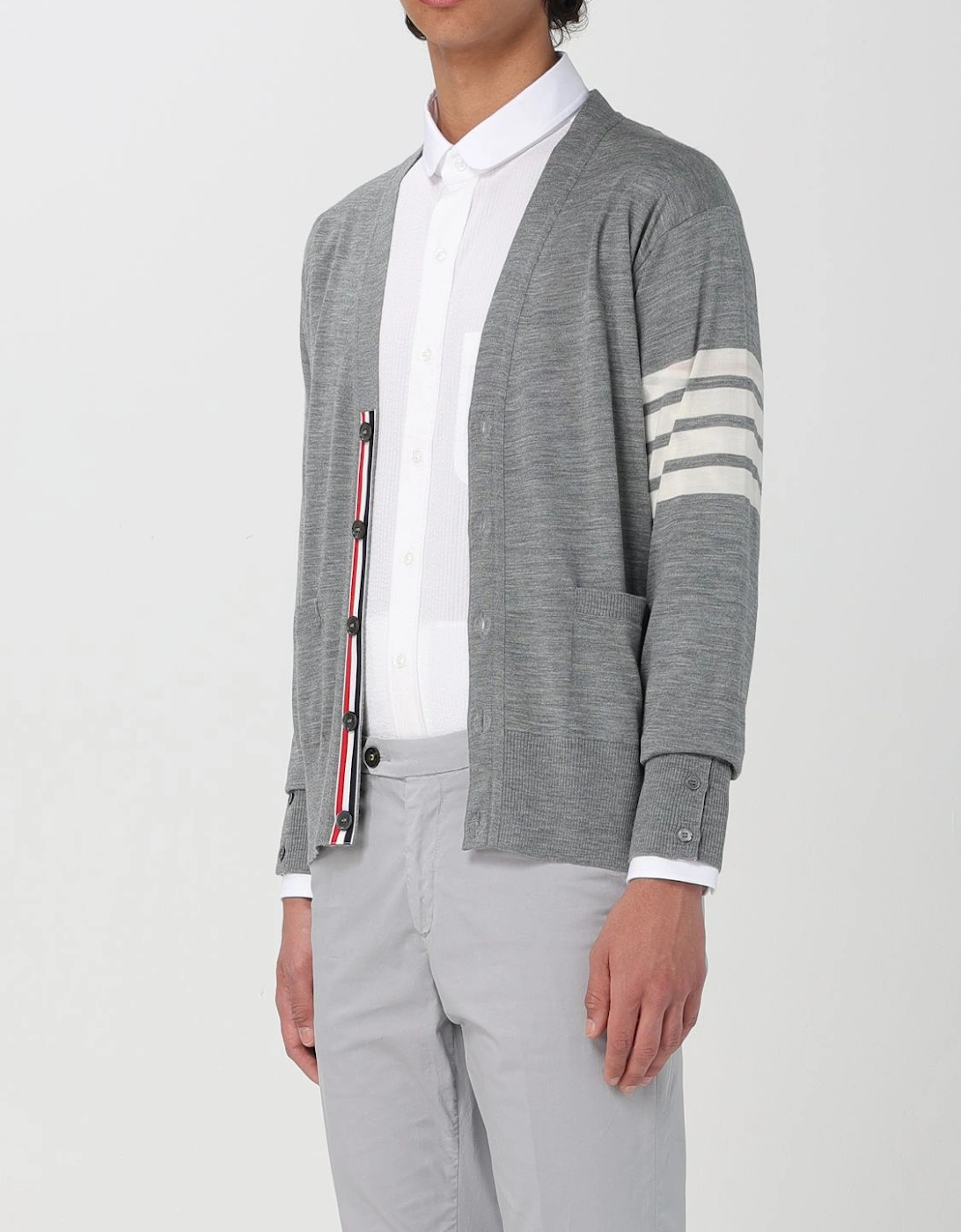 Four Stripe Cardigan Sweater
